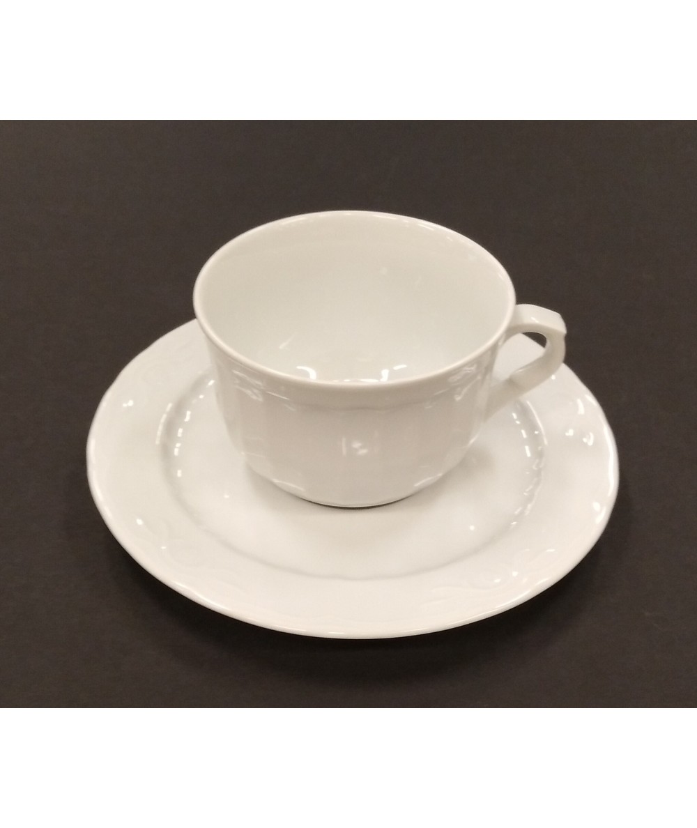 TAZA DESAYUNO CON PLATO SEVILLA BLANCO SANTA CLARA 78025