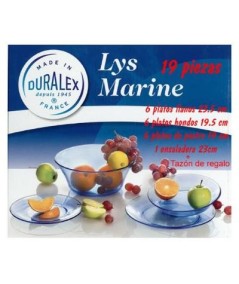 VAJILLA DURALEX MARINE 19 PIEZAS