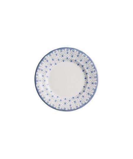 PLATO LLANO 28 CM FLOR DE LIS AZUL