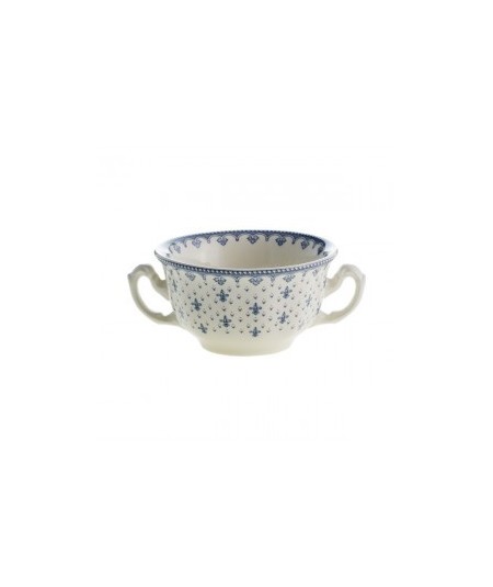 TAZA DE CONSOME FLOR DE LIS AZUL