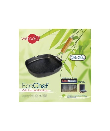 GRILL LISO ECOCHEF 28x28CM WECOOK!