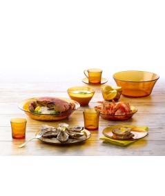 VAJILLA DURALEX AMBAR 19 PIEZAS