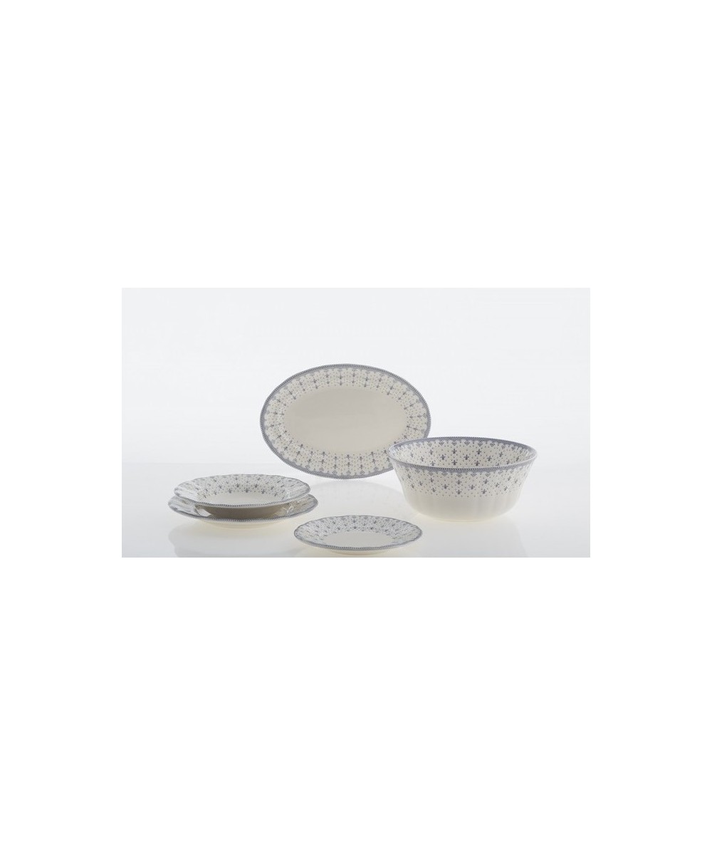 Sevilla Vajilla Completa Vajilla Cartuja Azul VAJILLA FLOR DE LIS