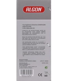 COCINA GAS DOBLE PORTÁTIL ALGON