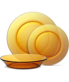 VAJILLA DURALEX ÁMBAR 18 PIEZAS HP-A300DF