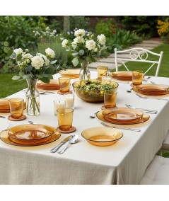 VAJILLA DURALEX ÁMBAR 18 PIEZAS HP-A300DF