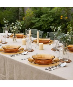 VAJILLA DURALEX ÁMBAR 18 PIEZAS HP-A300DF